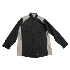 Red Kap Men's Motorsports Work Shirt Long Sleeve Size Large Utility Mechanic